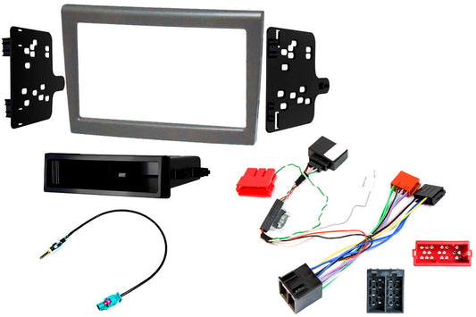 Porsche 987 and 997 Single/ Double DIN Stereo Fitting Kit (WITH CANBUS IGNITION) SILVER