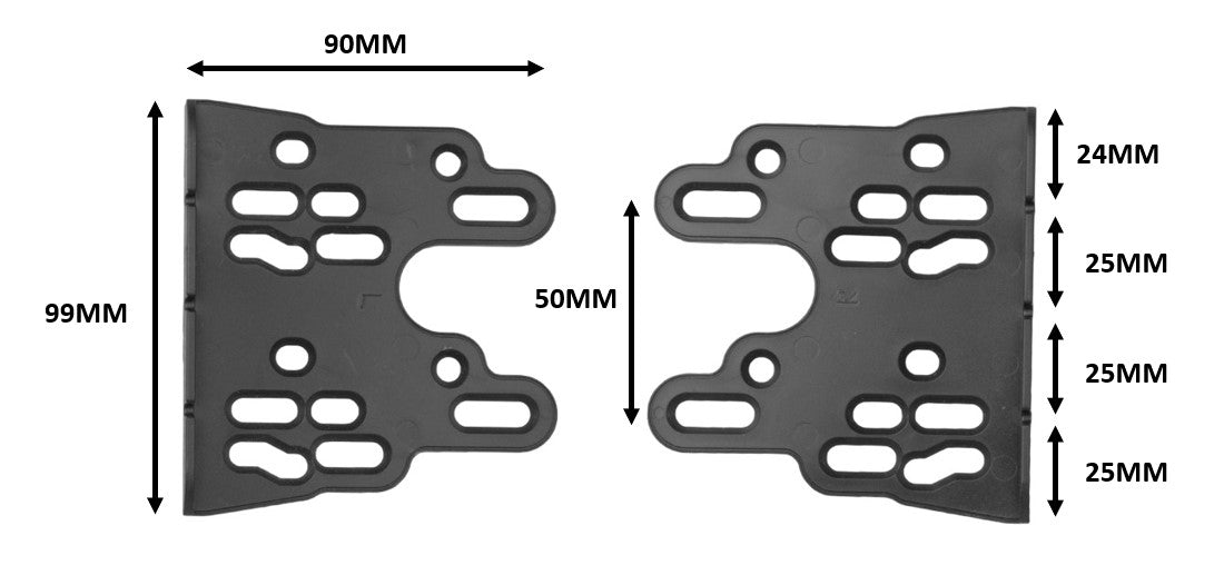 Universal Side Fixing Brackets For Double Din Car Radio Fascia
