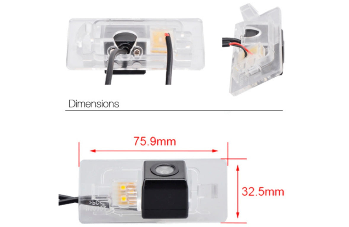 Audi Q3, Q5, TT Number Plate Light Reversing Camera