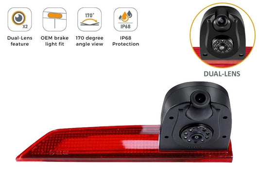 Ford Transit Custom Dual Lens Brake Light Reverse Rear View Camera LED Bulb