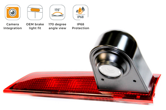 Ford Transit Custom (2016 Onwards) Reverse View High Level Brake Light Camera (LED BULB)