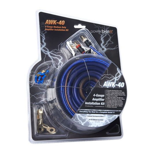 Powerbass AWK-40 - Heavy Duty 4 Gauge CCA Wiring Kit
