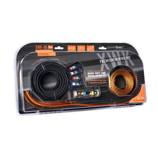 Powerbass XWK-80 - 8 Gauge Wiring Kit Heavy Duty OFC Kit